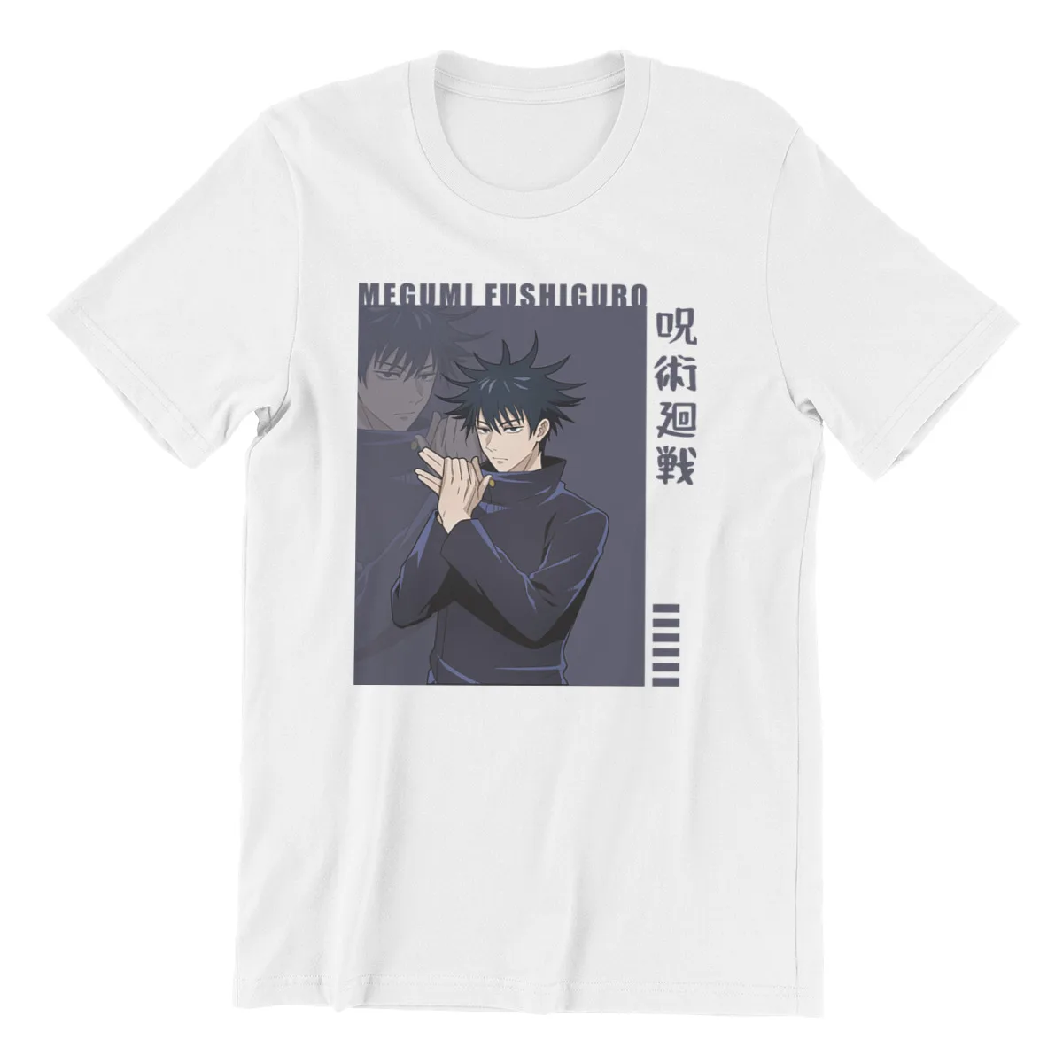 

Модные свободные хлопковые мужские/женские мужские футболки Megumi Fushiguro juютсу Kaisen Essentials 100% в стиле оверсайз, 143355