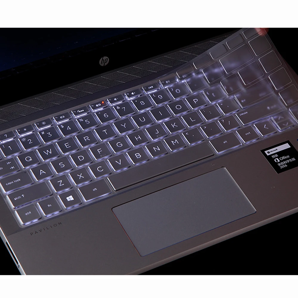 Прозрачная силиконовая пленка из ТПУ с невидимой клавиатурой для ноутбука HP pavilion