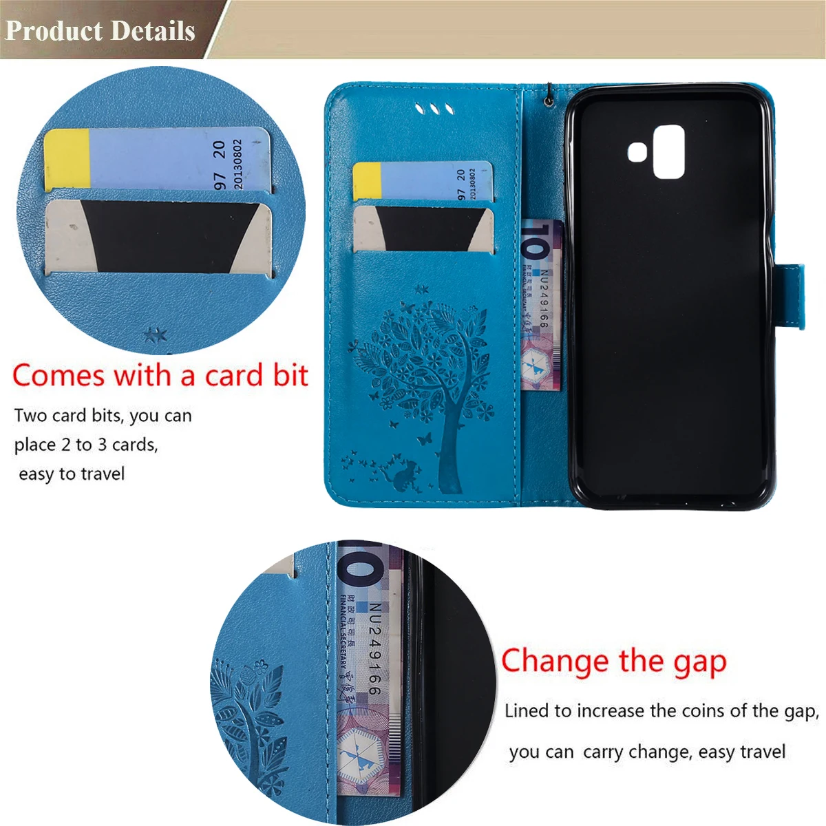 Роскошный чехол книжка для Samsung Galaxy A20E A10 A30 A40 A50 A60 A70 A80 A51 A71 A6 A7 A8 A9 2018 кожаный с