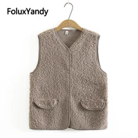 new autumn casual women vests plus size coats outerwear single breasted v neck sleeveless vest 3xl 4xl kkfy5670