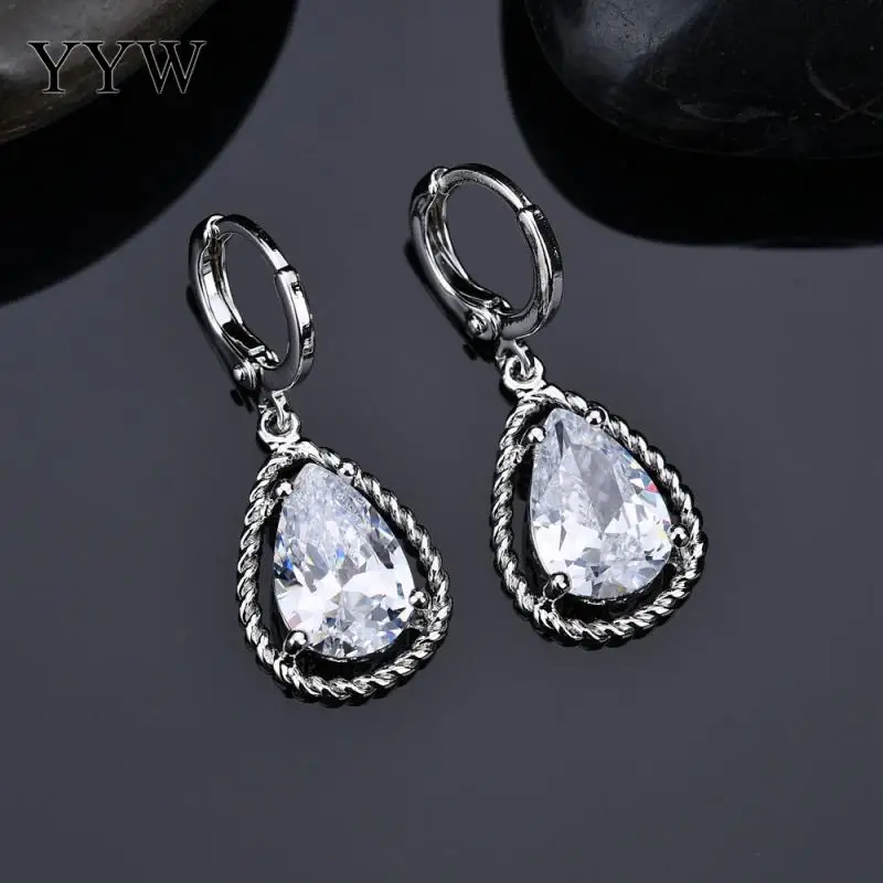 

Water Drop Earrings Blue Micro Diamond Earrings Simple Fashion Vintage Earrings For Female Daily Wear Or Matching Clothes
