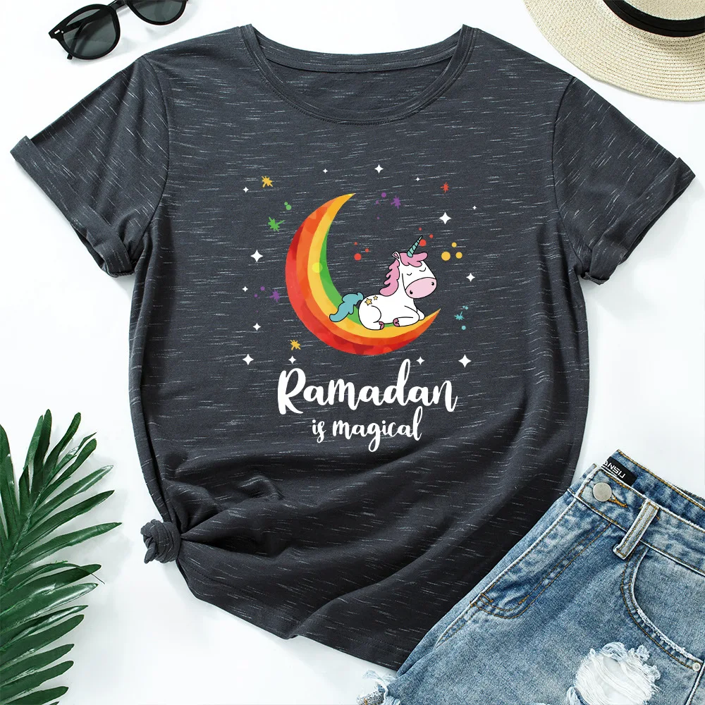 

Women T-shirt 100% Cotton Cute Unicorn Printing T Shirt Plus Size 5XL Short Sleeve O-Neck Female Loose Tshirt harajuku Top