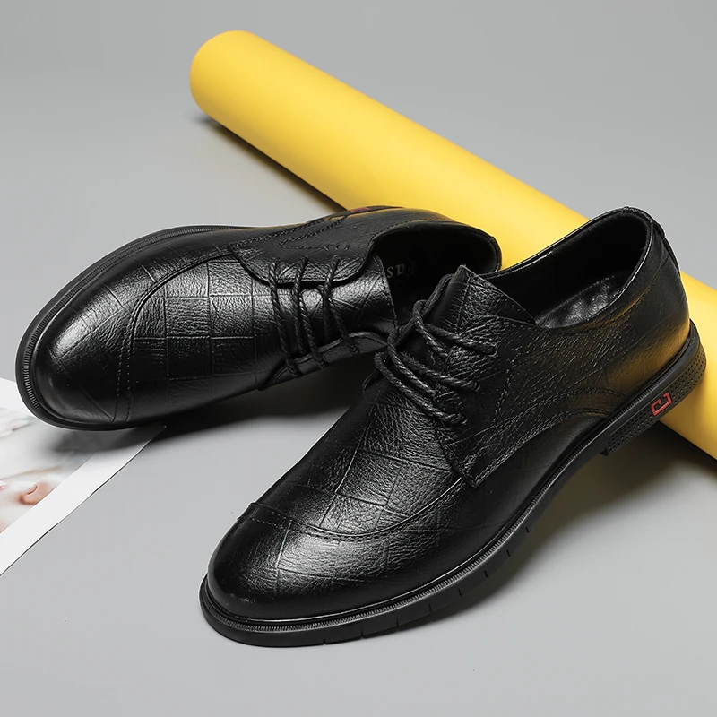 

Male Leather Shoes Mens Shoes Casual Luxury Men Leather Zapatos Hombre Cuero Oxford Causal Breathable For Shoe Man Leisure