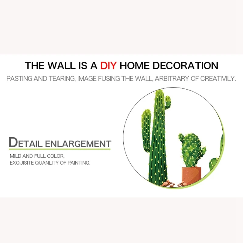 Кактус настенные наклейки для детей обои на стену домашний декор Детская