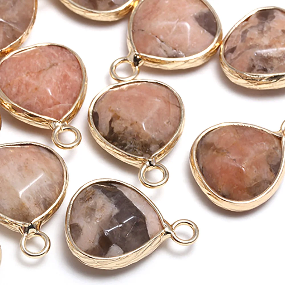 Натуральный камень граненый кулон в форме капли воды Форма Изысканный Подвески