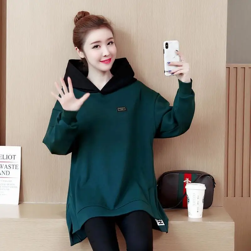 

Женские толстовки с капюшоном, повседневный Свободный пуловер в стиле панк, весна-осень 2022