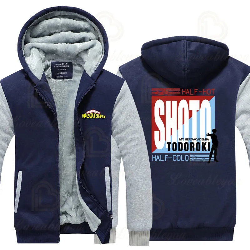 

Academia Cosplay Costume Hoodies Midoriya Izuku Autumn Tracksuit Sweatshirt Men Sport Noctilucous Winter Collar Cap Zipper Hoody