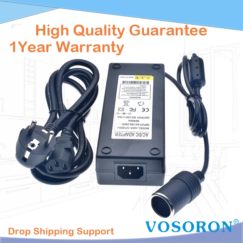 Автомобильный инвертор 120 Вт 12 В 10 А источник питания адаптер переменного тока в