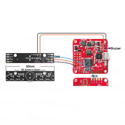 WS2812B LED & 5В активный зуммер 6xrgb чипы Светодиодный индикатор для управления