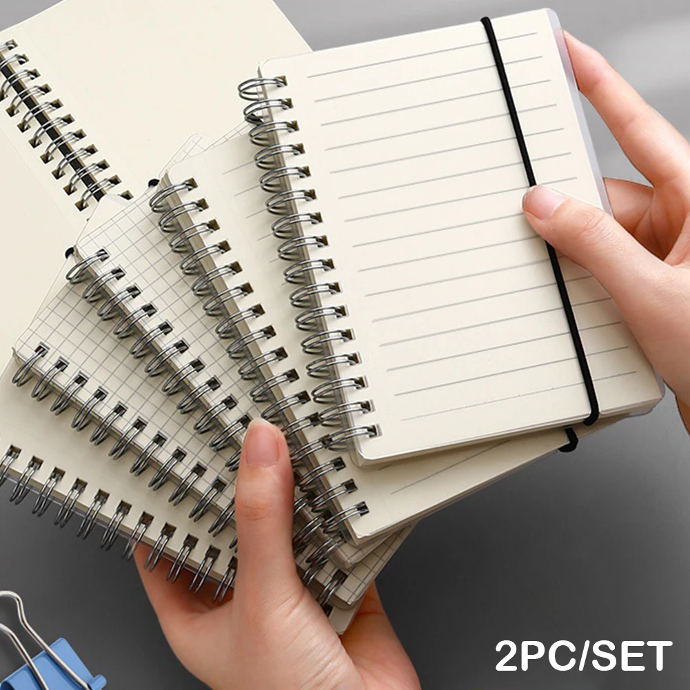 

2pcs Double Coil Notebook Student Diary Paper Art Drawing Refillable Notepad School Supplies Stationery Wide Ruled Spiral Office