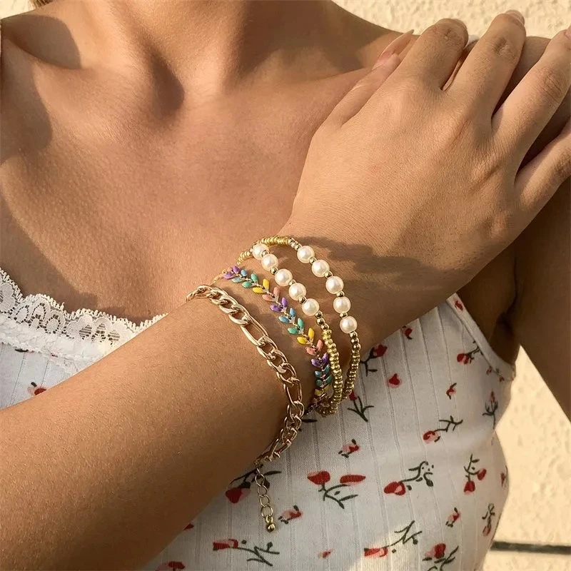 Женское богемное золото ювелирные изделия в стиле бохо геометрические листья