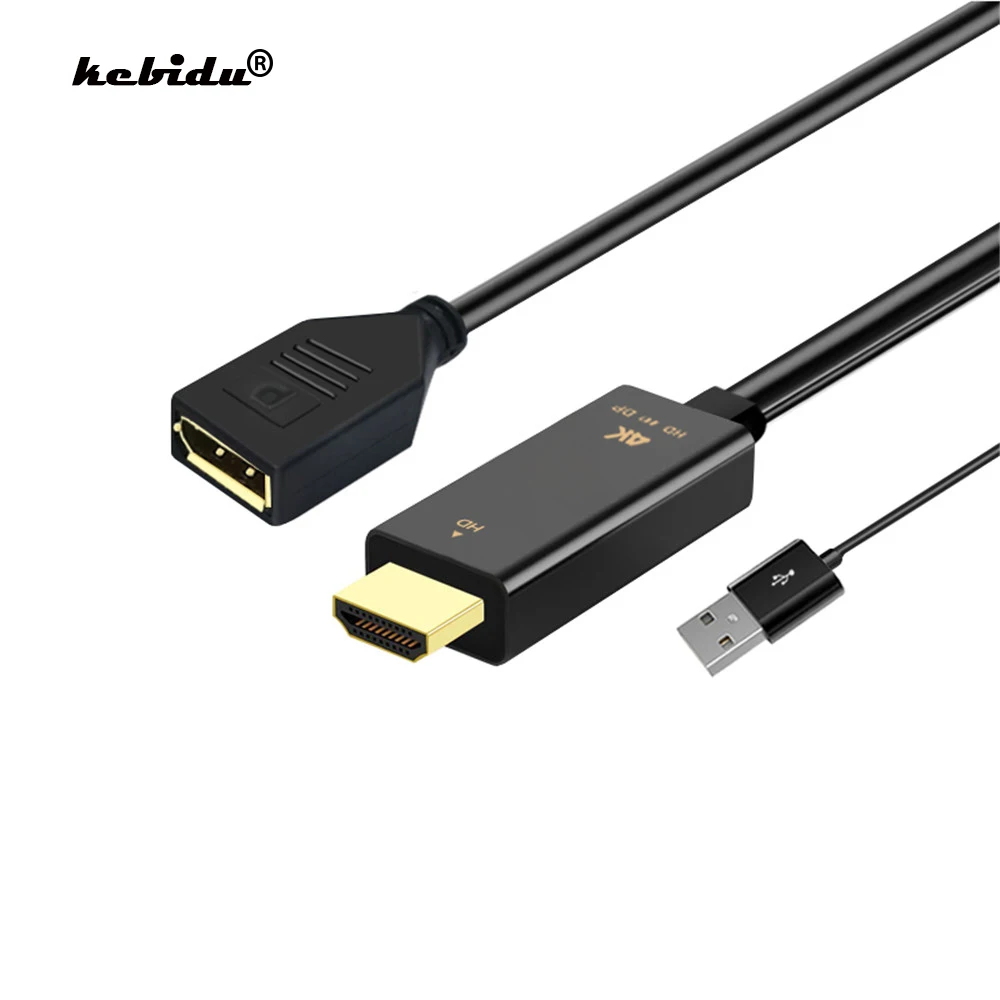 4K HDMI-совместим с Displayport активный конвертер кабель 30 Гц 1 8 м совместимому HDMI в DP