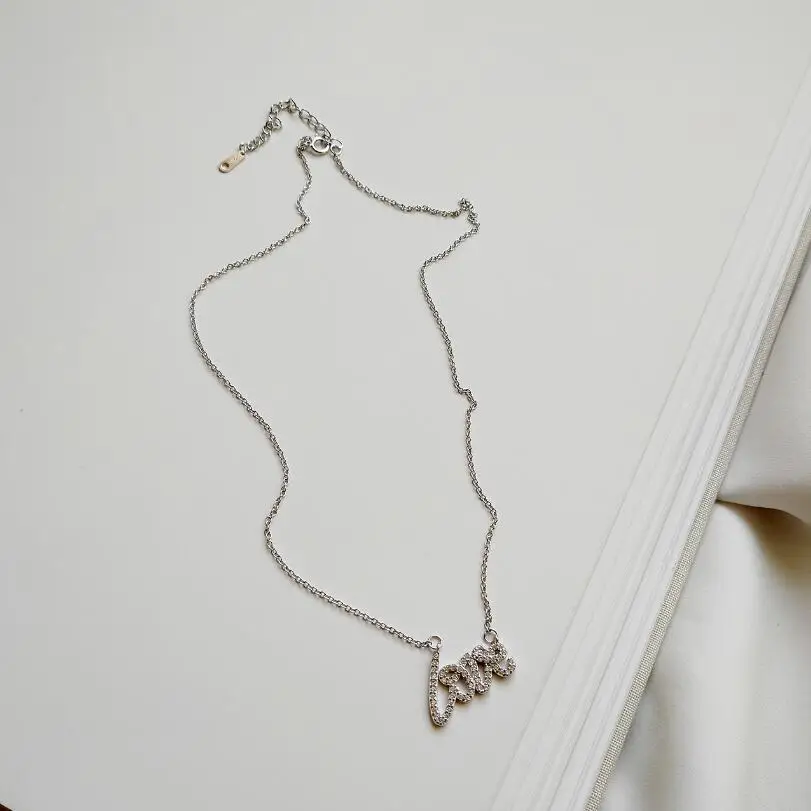 Женское ожерелье из серебра 925 пробы с буквами Love | Украшения и аксессуары