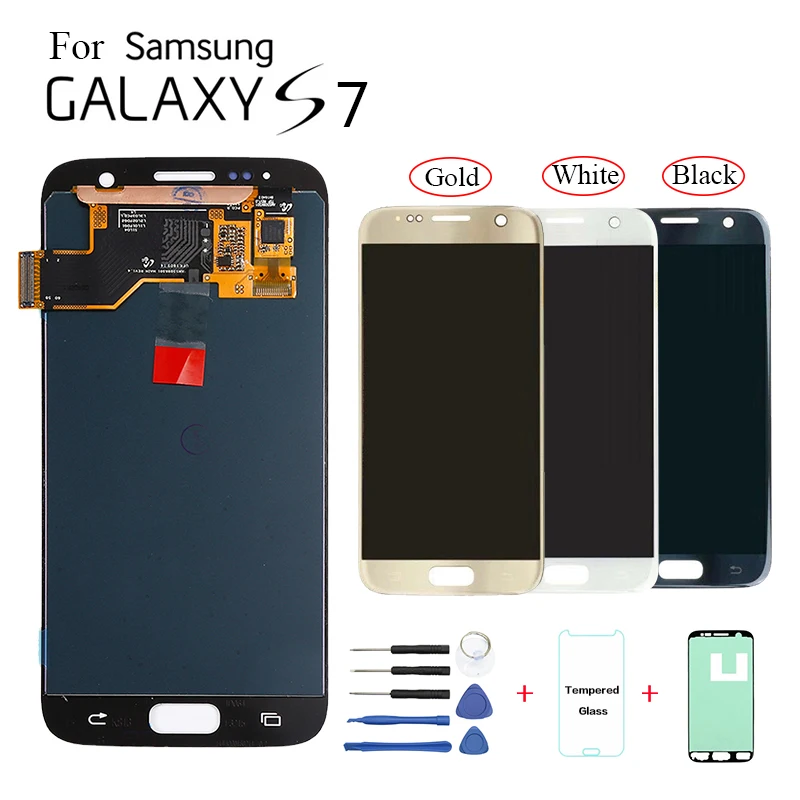Оригинальный S7 ЖК дисплей для SAMSUNG Galaxy G930 G930F сенсорный экран дигитайзер Pantalla с