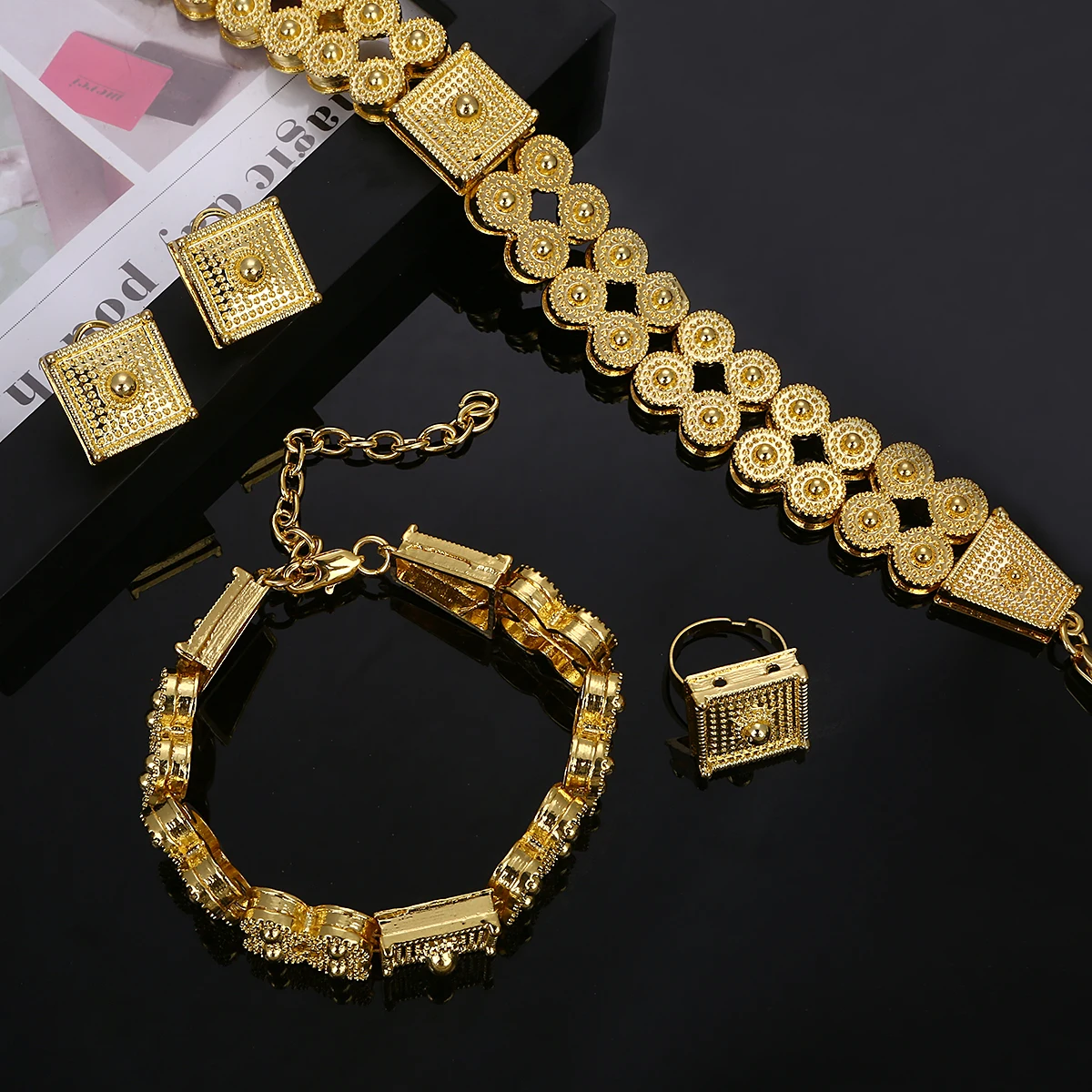 

Модные женские серьги-браслет, кольцо, ювелирные изделия, ювелирные наборы