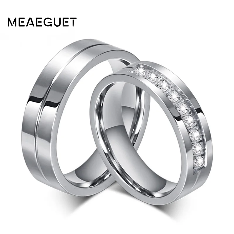 Женское кольцо из нержавеющей стали 316L с фианитом|wedding band|ring jewelrycz rings |