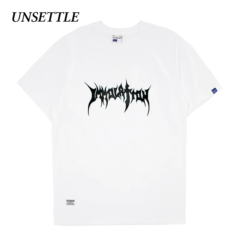 UNSETTLE 2020SS Футболка Harajuku Мужская/Женская футболка в стиле хип хоп с забавным