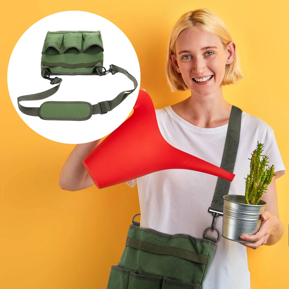 

Portable Garden Tool Bucket Bag Hardwares Holder Multiple Pockets Shoulder Bag