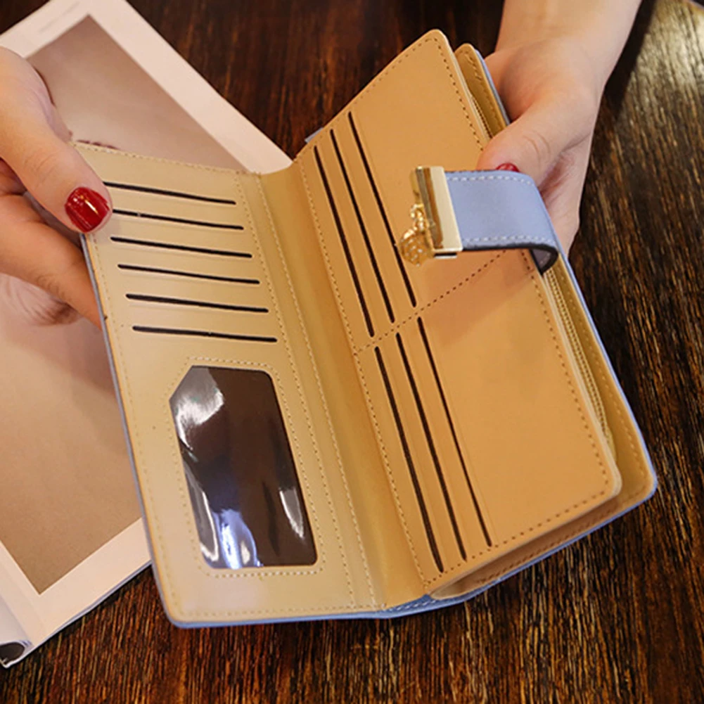 2020 Модный женский кошелек с полыми листьями для карт и монет Длинный клатчи на