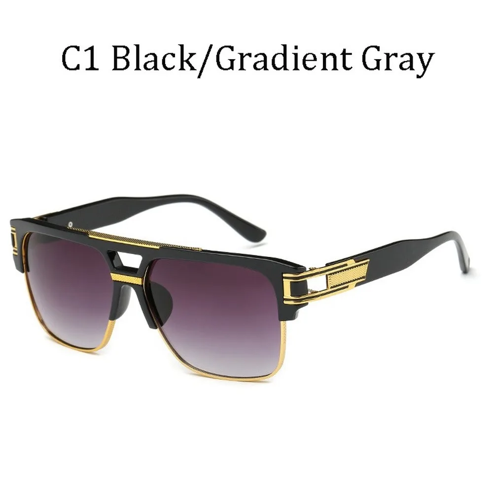 

brand design Luxury Fashion Classic grandmaster Retro Gradient lens Sunglasses Men Vintage Sun Glasses Oculos retro vintage