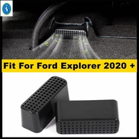 interior refit kit heat floor air conditioner ac duct vent outlet grille cover kit black plastic for ford explorer 2020 2022