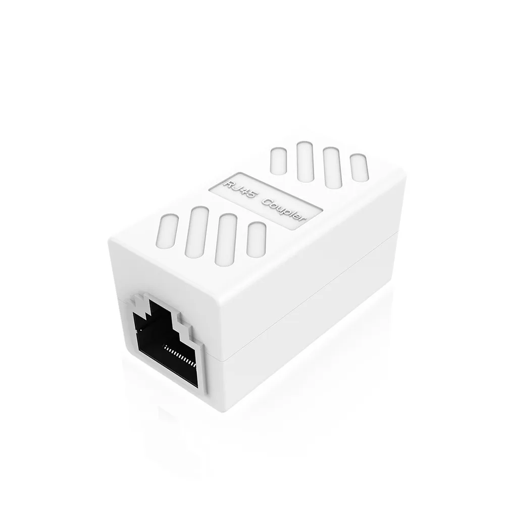 Удлинитель RJ45 Ethernet кабель конвертер Женский в женский сетевой разъем LAN адаптер Соединительный удлинитель конвертер муфта - Цвет: White