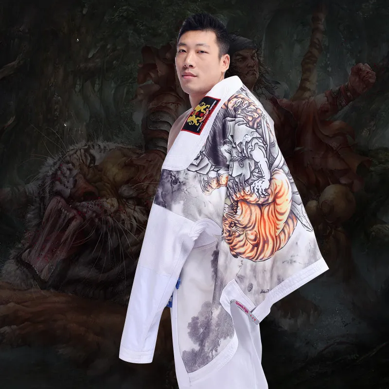 Dracula Tiger's Bjj Kimono Gi Martial Arts Clothing Brazilian Jiu-jitsu Kimonos MMA Fightwear A0-A4 Brand New Black White | Спорт и