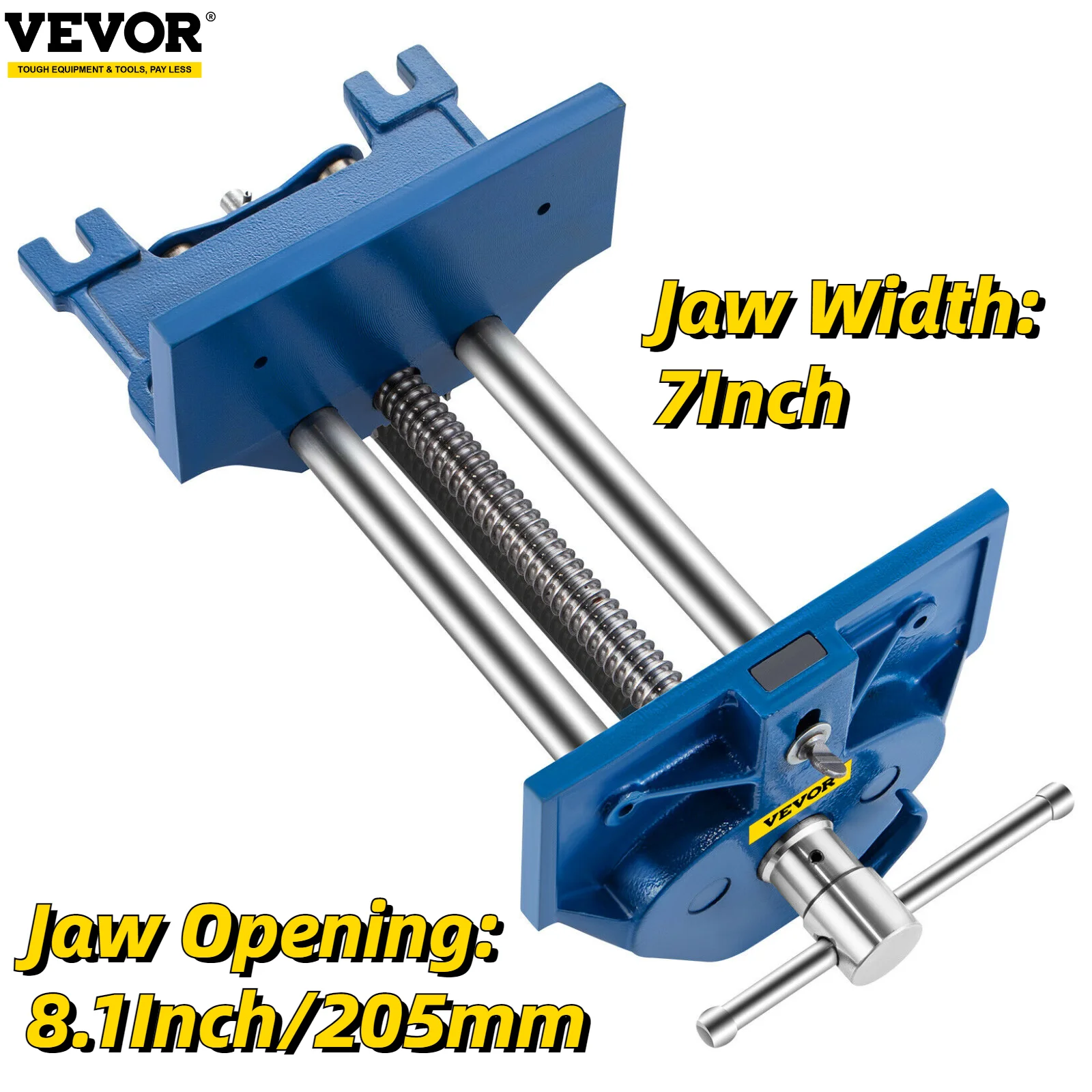 

Верстак для деревообработки VEVOR, настольные тиски, направляющие стержни с рычагом 9 дюймов, металлический зажим, передний винт, фиксированны...