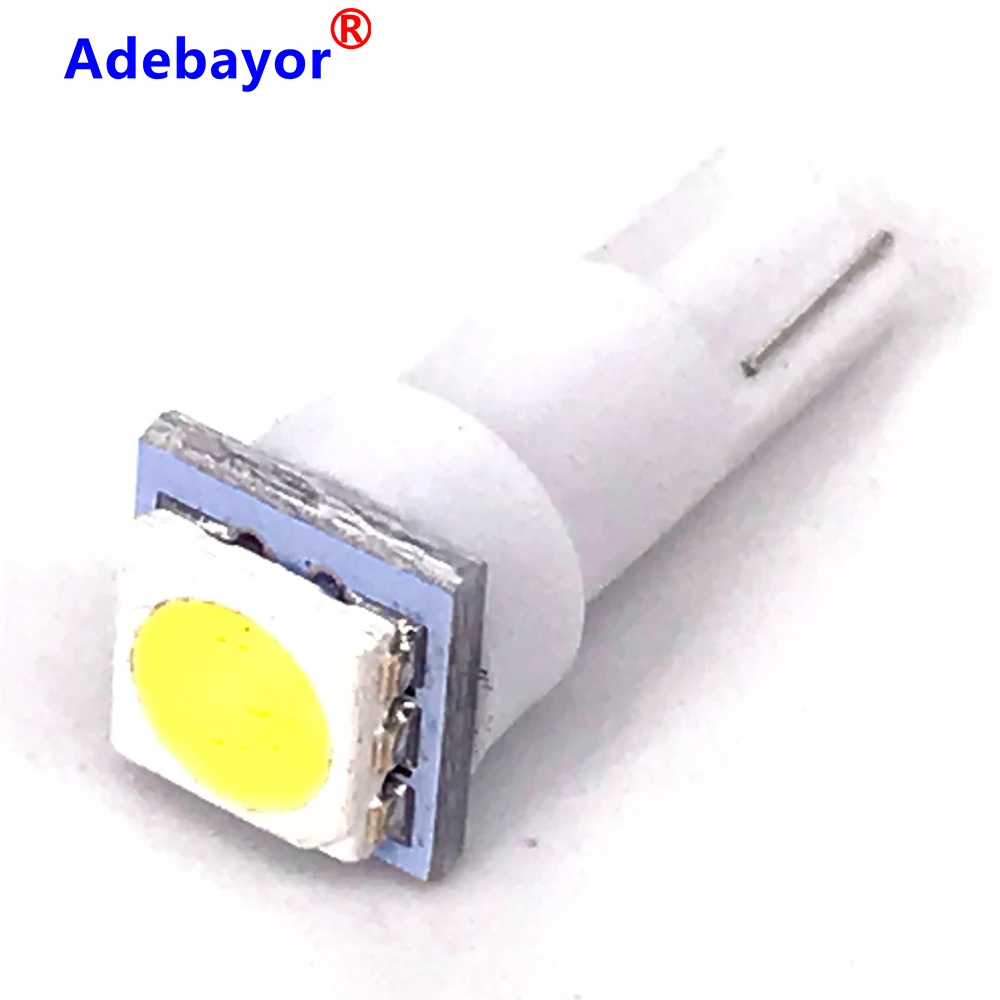 10 X Бесплатная доставка автомобиля T5 74 5050 SMD 1 светодиодный инструмент лампа