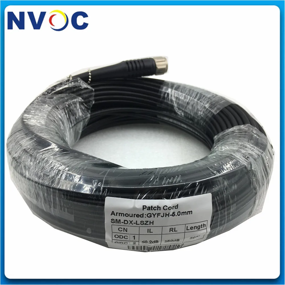 2 ядра 50 м 100 150 Круглый ODC оптоволоконный патч-корд 2C SM штекер/гнездо для