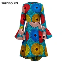 spring 2022 african womens latest fashion gown printed wax cloth party african clothing polyester fabric african womens skirt