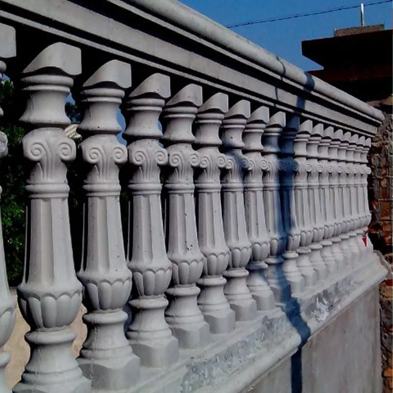 SUMMER BREEZE 93cm/36.6in Cast in Place Plastic Concrete Baluster Molds with Railings, Balcony Mould, Fence Balustrade Mouldings