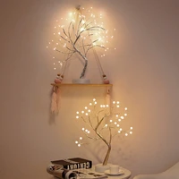 led night light mini christmas tree fairy lights batteryusb operated copper wire garland lamp for wedding home bedroom decor