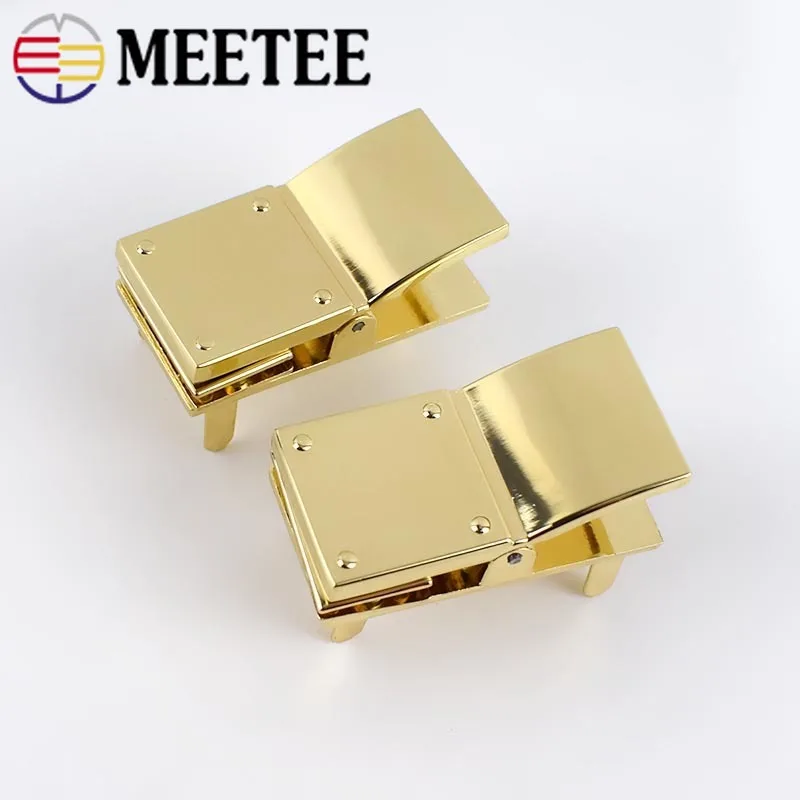 

2Pcs Square Metal Twist Turn Locks Women Bag Lock Snap Bags Decorative Buckles Clasps Closure DIY Handbag Hardware Accessories