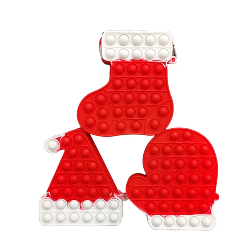 

New Christmas Bag Mini Silicon Purse Push Fidget Slg Pounch Bag Sensory Fidget Purse Toys Children Gift Women Novelty Wallet Bag