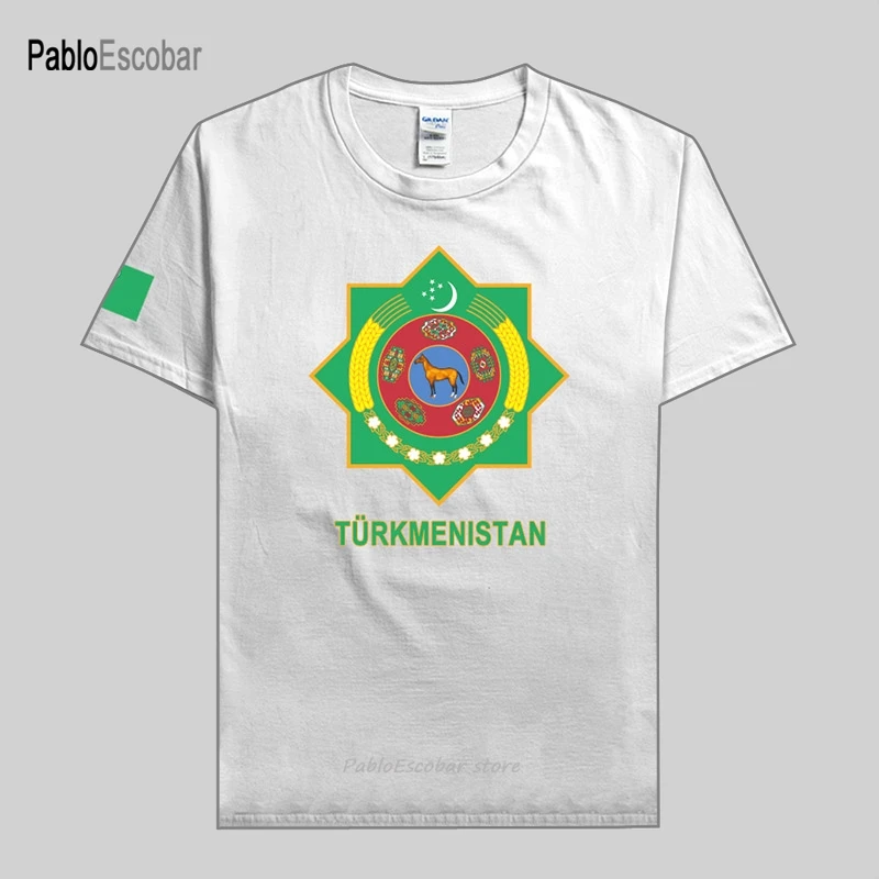 Туркменистан Туркменский мужские футболки модные майки нация команда 100% хлопок