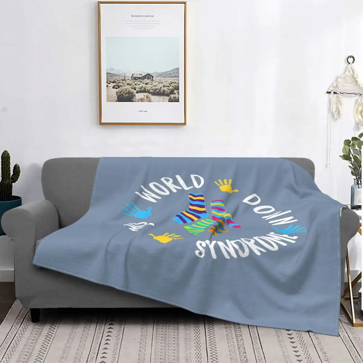 

Manta a cuadros para bebé, ropa de cama a cuadros, manta para la comprensión del síndrome de Down mundial, funda de lino para so
