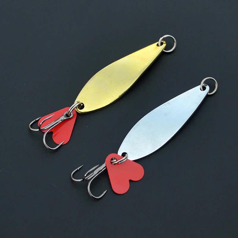 Рыболовная блесна ложка 3 шт./лот металлическая Серебряная Золотая неровная