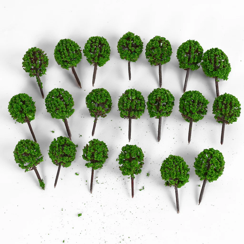 20 шт. модель деревьев искусственное дерево макет железной дороги сад пейзаж