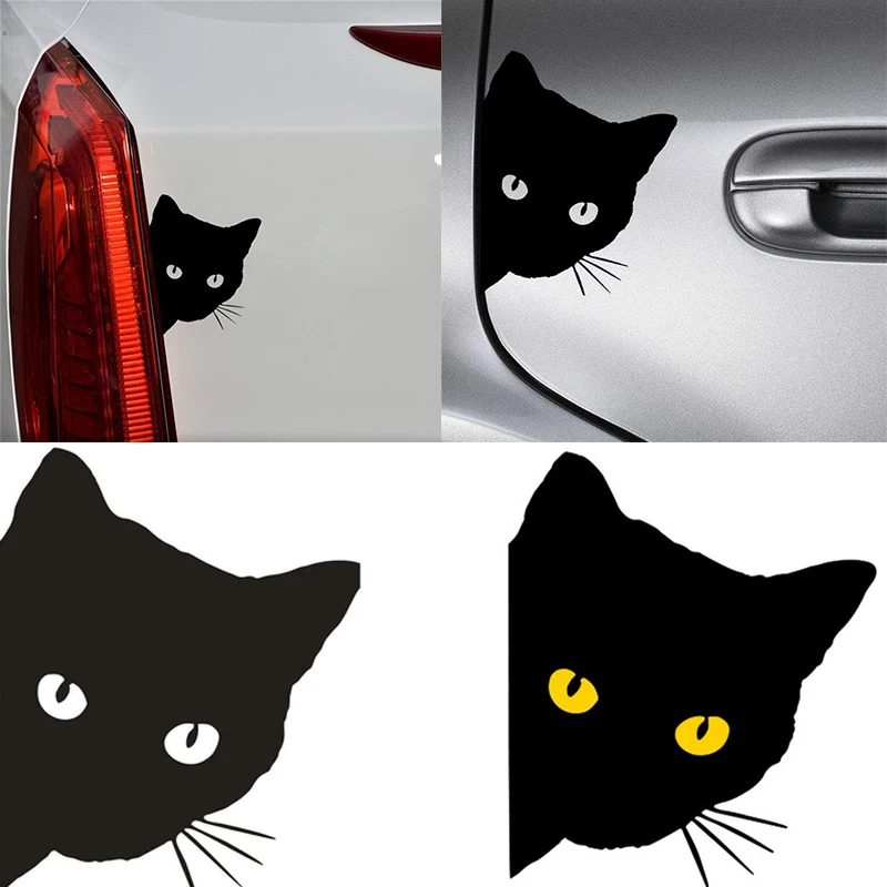 

1 шт., автомобильная наклейка с изображением кота и лица