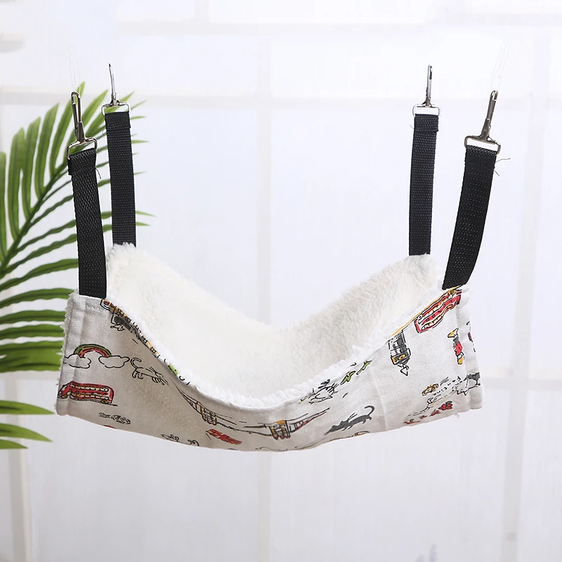 

Designer Pet Hammock Cotton Mouse Ferrets Guinea Pig Cat Hanging Bed for Cats Rodents Hammock for Hamster Pets Supplies