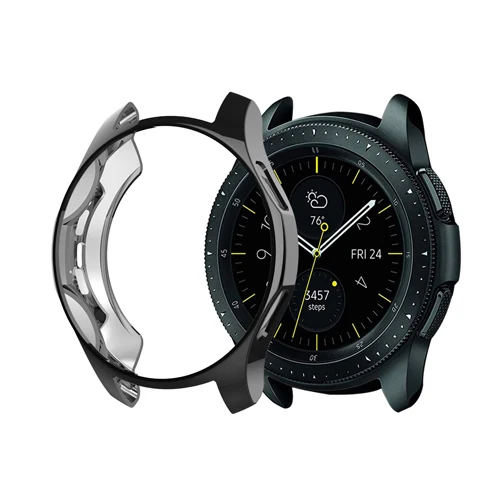 black Чехол для часов samsung gear S3 Frontier Galaxy Watch 46 мм покрытие из ТПУ все вокруг защитные аксессуары для умных часов - Цвет: black
