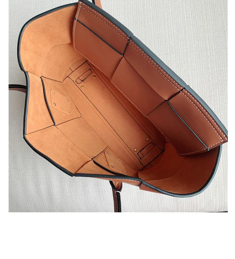 2019 Осенняя женская сумка на плечо из натуральной плетеной кожи высокое качество