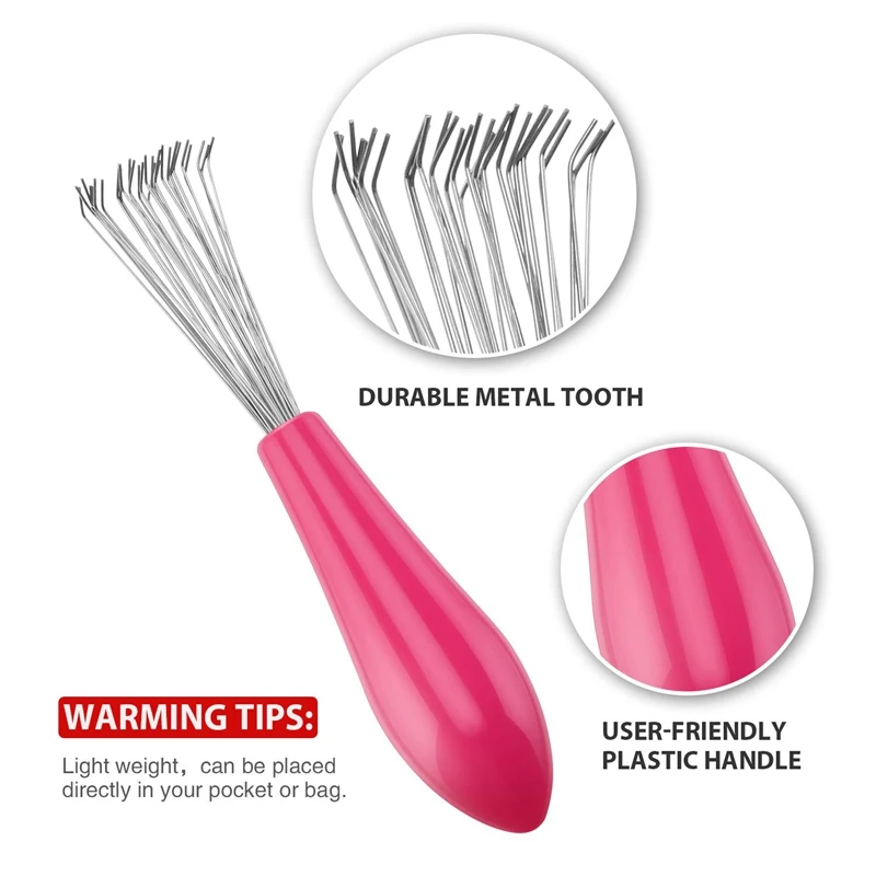 

4Pcs Hair Brush Cleaning Tool Comb Cleaning Hairbrush Hair Brush Cleaner Rake for Removing Dirt Home and Salon Use
