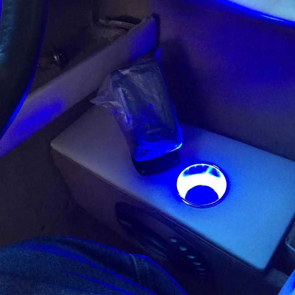 

1Pcs 14-LED Stainless Cup Drink Holder Marine Boat Car Truck Camper Z X