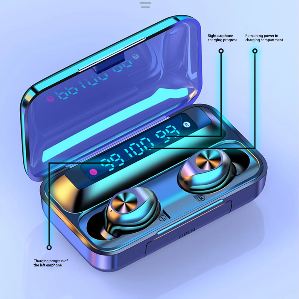 Водонепроницаемый с зарядный чехол Bluetooth 5 0 светодиодный Мощность дисплей