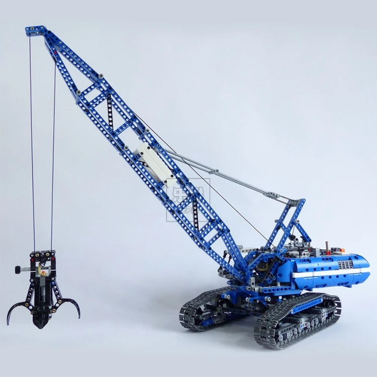 20010 Technic огромный гусеничный кран Строительные блоки Набор кирпичей игрушки совместимый кран 42042 набор с силовыми функциями