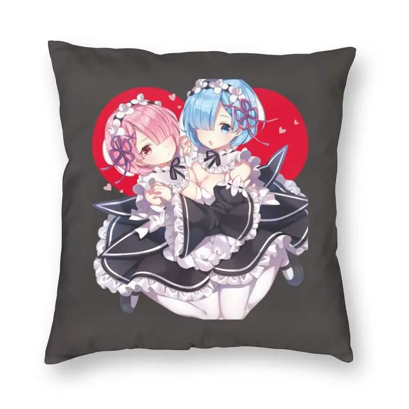 Мягкая классическая наволочка для диванных подушек RE Zero Ram And Rem домашняя