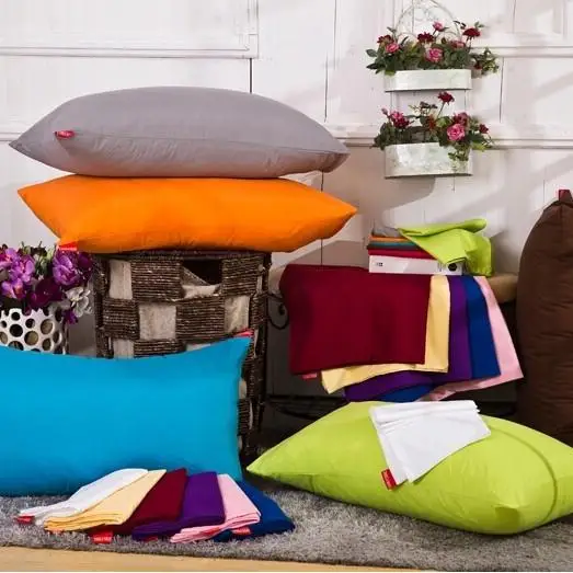 

Чехол для подушки, однотонный, 47 х74 см, для спальни, стандартный размер queen, 16 цветов по желанию