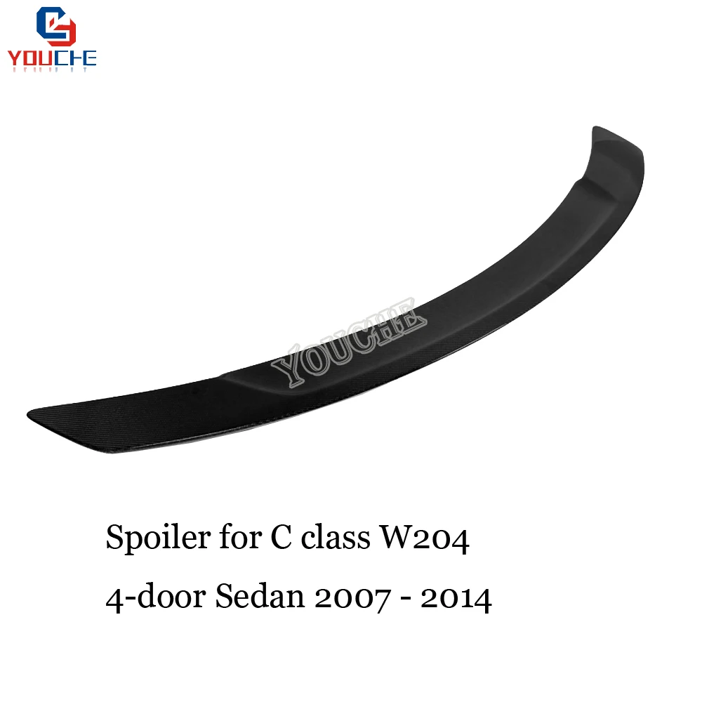 Задний спойлер W204 из углеродного волокна для Mercedes C Class Sedan 2007 2014 C180 C200|Спойлеры и
